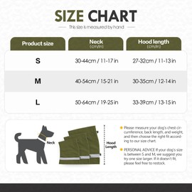 BT Bear Winter dog Headwear, Cold Proof Warm Dog Neck Outdoor Travel Dog Ear Muffs Calming Dog Ears Cover, Dog Anxiety Ear Muffs Noise Protection for Small Medium Large Dogs (Olive Green, S)