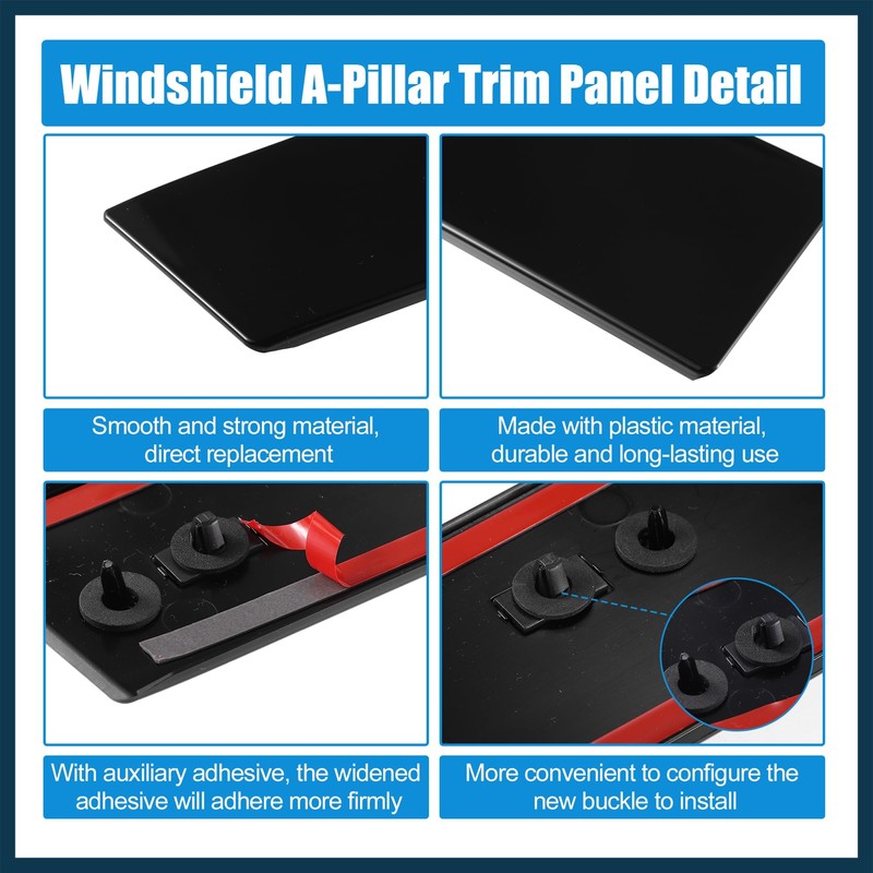 TUCKBOLD 1 Pair Windshield B Pillar Trim Panel NO.BB5Z-7820555-BB/BB5Z-7820554-AB Door