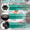 sourcing map 4 Sets Star Knob Kit, M6 Metric Thread