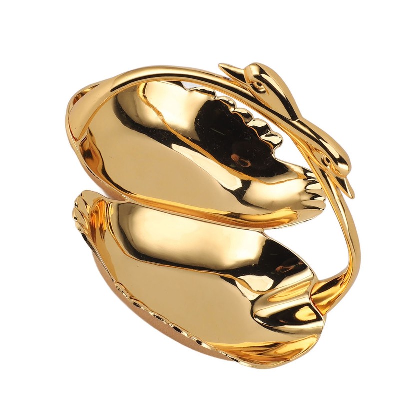 Double Fruit Plate Zinc Alloy Dual Fruit Tray Decorative Fruit