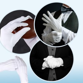 JSBAGGT White Gloves Men 3Pairs Marching Band Gloves Mens White Gloves Bulk Uniform Gloves Men Can Be Used As White Parade Gloves,Jewelry Gloves,Usher Uniforms For Church And Tuxedo Gloves