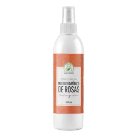 Tónico multivitamínico de rosas 500 ml, controla brillo e hidrata piel grasa