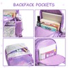 ZBAOGTW Rolling Backpack for Girls 6-8 with Lunch Bag Pencil