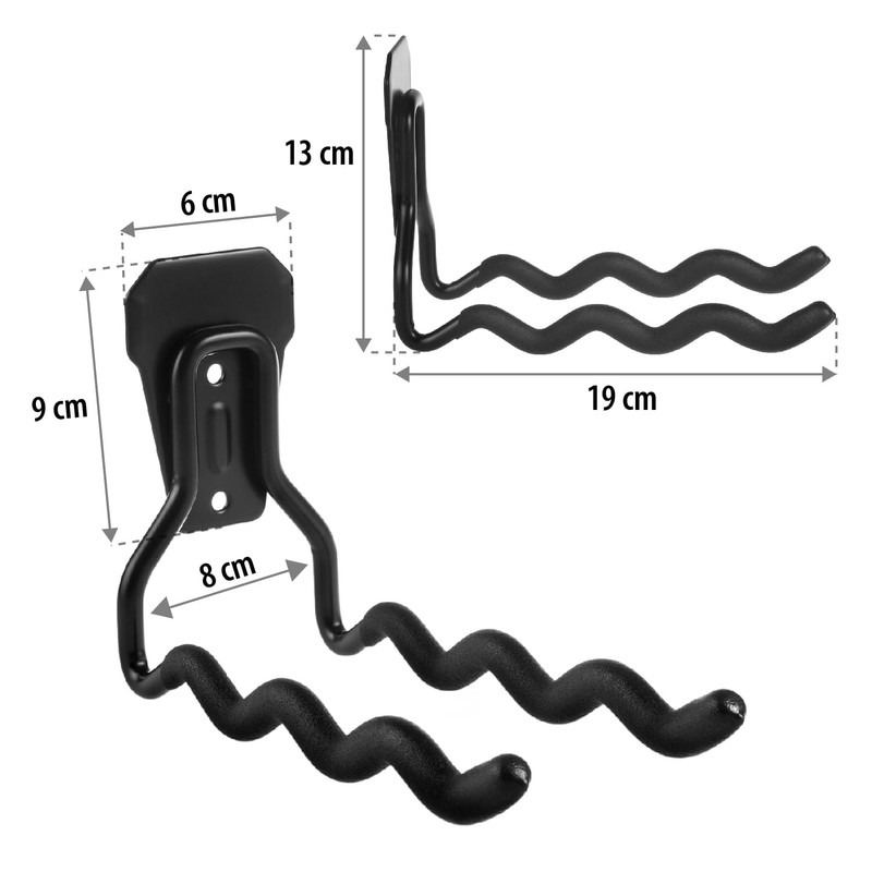 Maclean Wall Mount, Universal Holder for Wheels, Bicycle Ladders, Garden