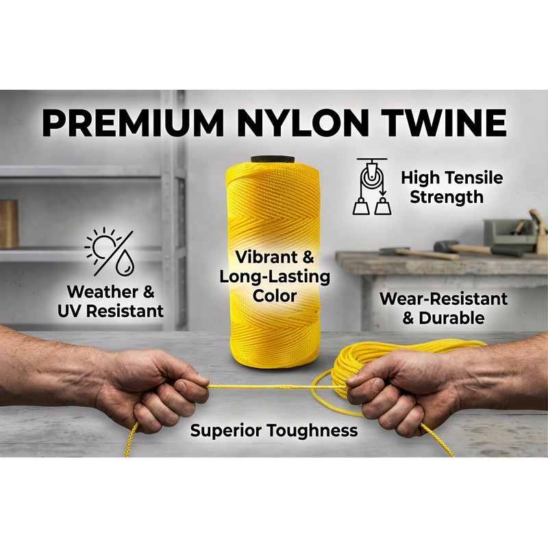 LSGZJZY High Strength Mason Nylon String Line, 1.3mm Diameter, 1000