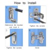 KAFENDA Barn Door Lock 90 Degree Right Angle Door Latch