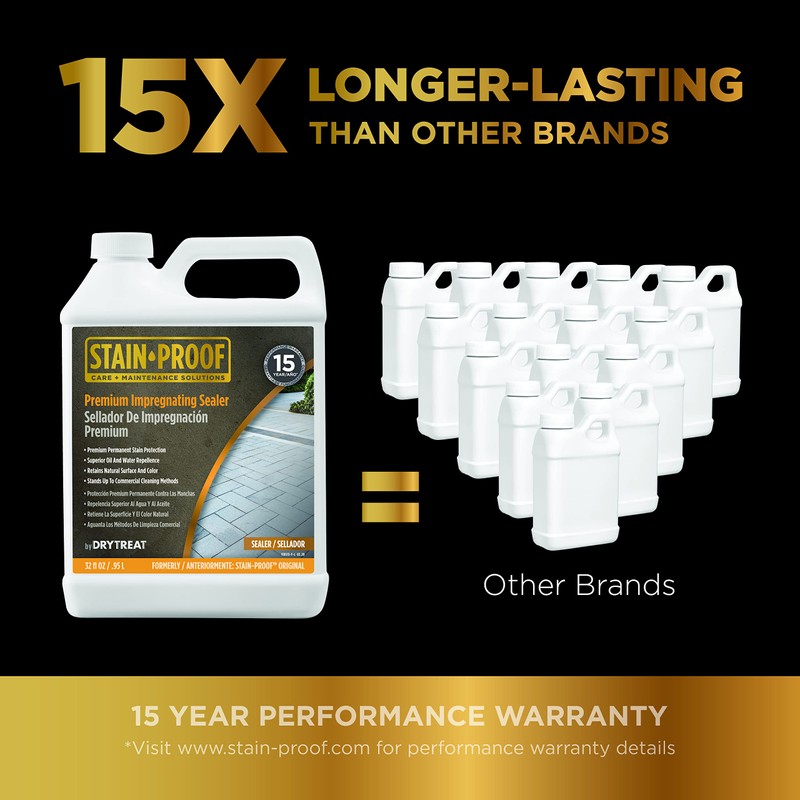 Stain Proof Premium Impregnating Sealer - 1 Quart, Protects Against