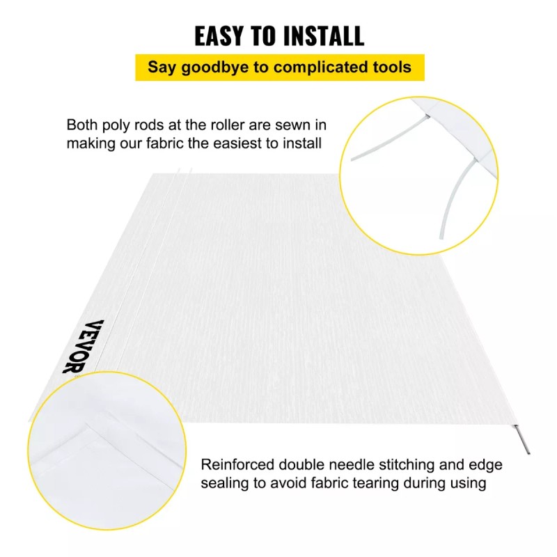 Vevor Toldo Para Autocaravana Tela De Repuesto 17pies Blanco