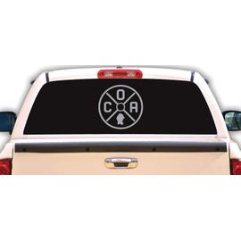 Coahuila Mexico Stickers para Trocas Calcomanias para Autos Mexican Stickers for Trucks and Cars State Abbreviation (11.5" x 11.5", Metallic Silver)