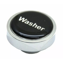 Grand General (GG) GG Washer Knob for Peterbilt Kenworth Freightliner Black w/Silver Letters #96310