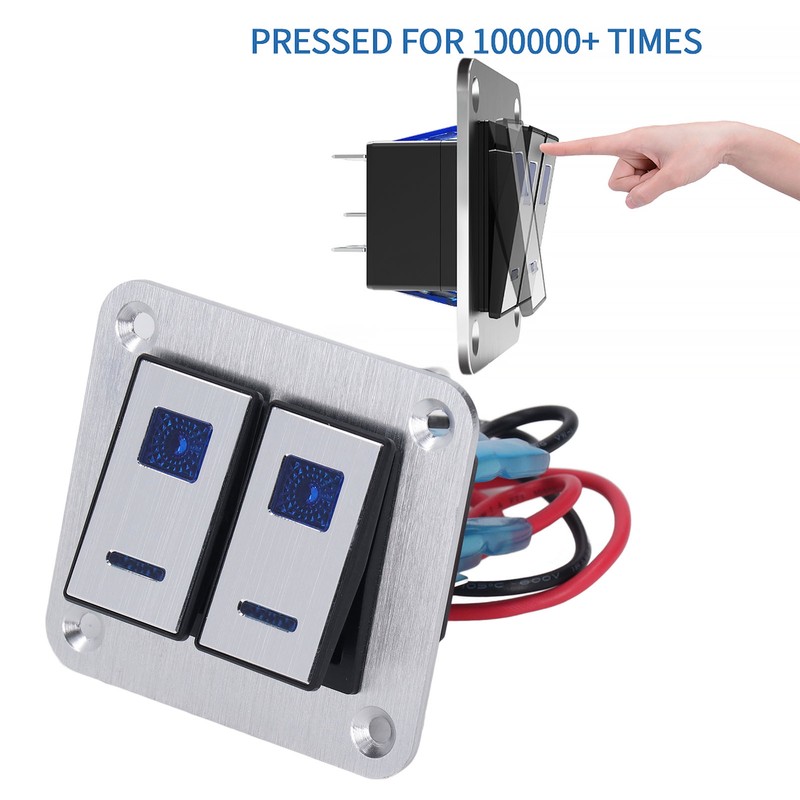 Rocker Switch Panel 2 Gang On Off Toggle Switch Panel