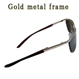 Bad Face Brown UV Protection UV Protection Lenses SOUL JAPAN Style Gold Metal Frame Sunglasses Glass Sang 2002-2, Braun