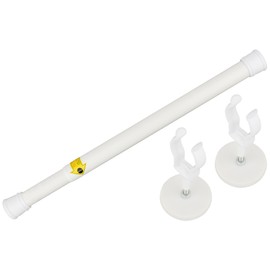 MUTUACTOR 1PCS Magnetic Curtains Rods,Heavy-Duty White Magnetic Door Curtain Rods for Metal Doors 13” to 26”,No Drilling Anti-slip Window Curtain Rods Adjustable Y-Clamp Magnetic Holders for Curtains