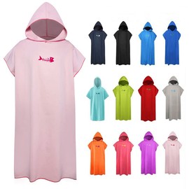 Wayocfei Poncho, Changing Clothes, Poncho Towel, Absorbent and Quick Drying, Microfiber, Swim Towel, Unisex, Microfiber, Marine Sports, Wet Suit, Rashguard, Women's, Pool, Diving, Disaster