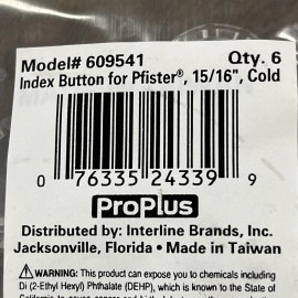 Proplus 6- Pack Proplus 609541 15/16” Cold Index Button for Pfister