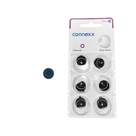 Connexx Eartip 3.0 Large Round One-Vent, Smokey Grey