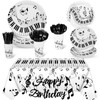 Tioncy 171 Pieces Musical Party Supplies Disposable Musical Notes Tableware
