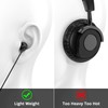 USB Computer Headset with Microphone, COOYA Magnetic Wired Earphones for
