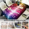 Beabes Music Notes Dinner Tablecloth Table Cover, Rainbow Spectrum Pulse