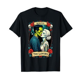 Tarot Card Frankenstein and Bride The Lovers T-Shirt