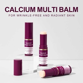 BáLsamo Multiusos De Calcio,Palillo multi bálsamo de volumen de calcio,Barra Hidratante De ColáGeno,Crema Reparadora e Hidratante Intensiva para Labios,Apto Para Ojos,Cuello Y Rostro (2 piezas, 9g)