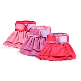 Reusable Dog Diapers Female – Baby Quokka Adjustable Snap-On Diaper for Dogs in Heat, Potty Training, Period, or Incontinence – Washable Female Dog Diapers, Underwear (Small, Blossom Skirt)