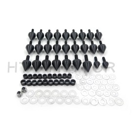 HONGK Motorcycle Spike Fairing Bolts Black Spiked Kit For 1993-1999 Honda CBR 900RR