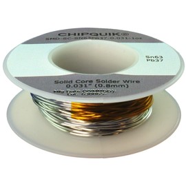 CHIP QUIK SMD-SC-SN63PB37-0.031-1oz Sn63/Pb37 .031" Solder Wire 1oz Spool (Solid Core) (Tin/Lead)