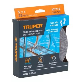 Truper Cinta Antiderrapante De Polímero 1 X 5m Gris Truper 101772