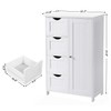 CIPACHO Bathroom Storage Cabinet,Side Storage Organizer Cabinet with 4 Drawers