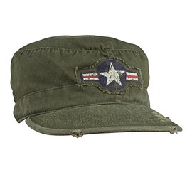 Vintage Olive Drab ''Air Corp'' Fatigue Cap - XL
