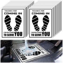 Frienda 500 Pcs Waterproof Paper Car Floor Mats Disposable Floor Pads Covered Plastic Film Automotive Foot Mat for Vehicle Supplies(White,20 x 15 Inch)