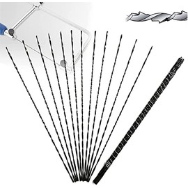 12 Pieces Scroll Saw Blades, Saw Blades with Spiral Teeth for Wood Metal Plastic + Jewellery Cutting Sawing Carve for Most Saw Brands for Home Use & Professional Use (4#)