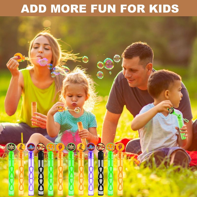 30 Pcs Western Cowboy Party Favors Mini Cowboy Bubble Wand