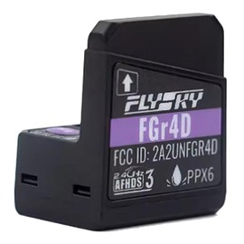 Goolsky Flysky FGr4D Receiver, 2.4GHz 4CH Waterproof Receiver Built-in Dual Antenna Compatible with Flysky All AFHDS 3 RC Transmitter Noble NB4 PL18 EL18 for RC Car Boat, Small