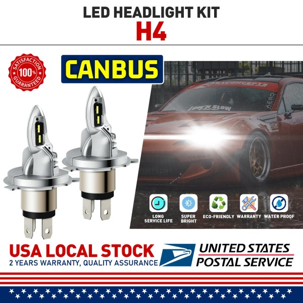 MGT Canbus 9003 H4 HB2 LED Headlight Bulbs High Low