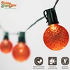 Holiday Bright Lights G50 Faceted Orange LED String Lights —