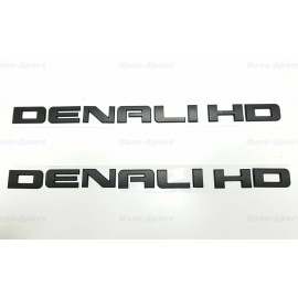 GMC 2PCS Matte Black DENALI HD 3D Side Door Letter Emblem Badge GMC Sierra Terrain