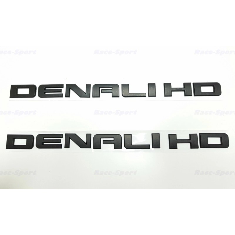 GMC 2PCS Matte Black DENALI HD 3D Side Door Letter
