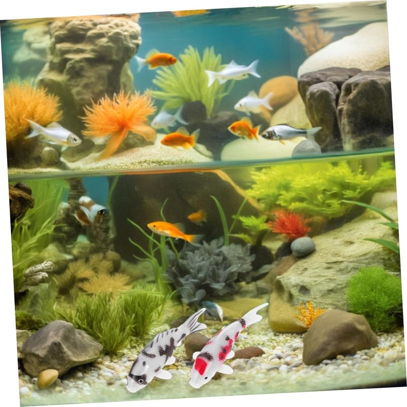 ABOOFAN 5pcs Realistic Koi Fish Models for Aquarium Decoration Vibrant