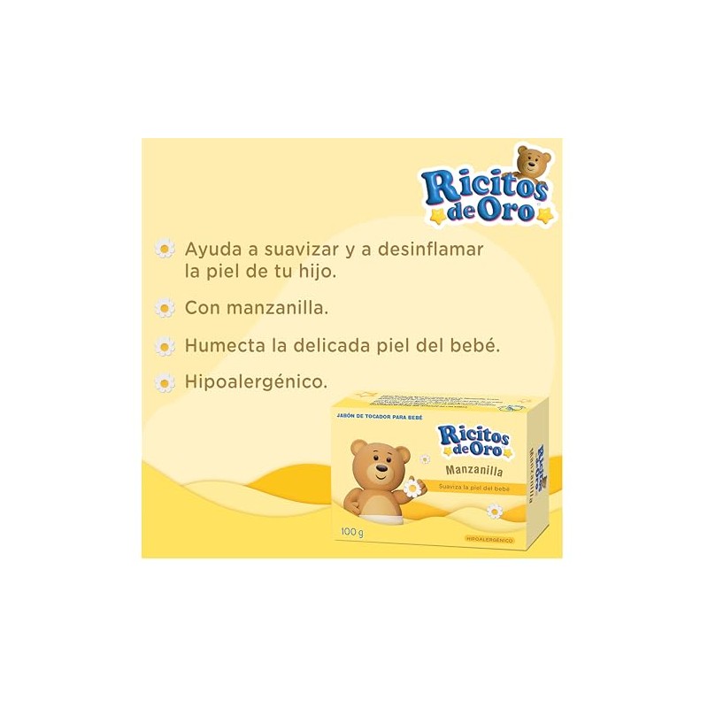 Ricitos de Oro, Jabón de Manzanilla 100 g – Paquete