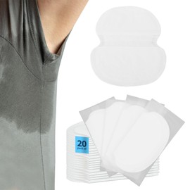Large Underarm Sweat Pads, 20 PCS Armpit Sweat Pads for Women and Men, Disposable Sweat Protection Underarm Pads, Unscented Comfortable, Invisible No Sweat Armpit Protection by LengKe