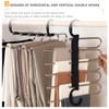 AIR&TREE 4 Pack Pants Hangers Space Saving,Anti-Rust Pants Organizer,Durable and