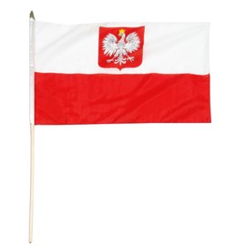 US Flag Store Poland State and Civil Ensign Flag, 12 by 18-Inch