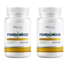 Fenogreco Natural 500mg por Cápsula - Ingredientes Organicos (2 Frasco con 100 Cápsulas)