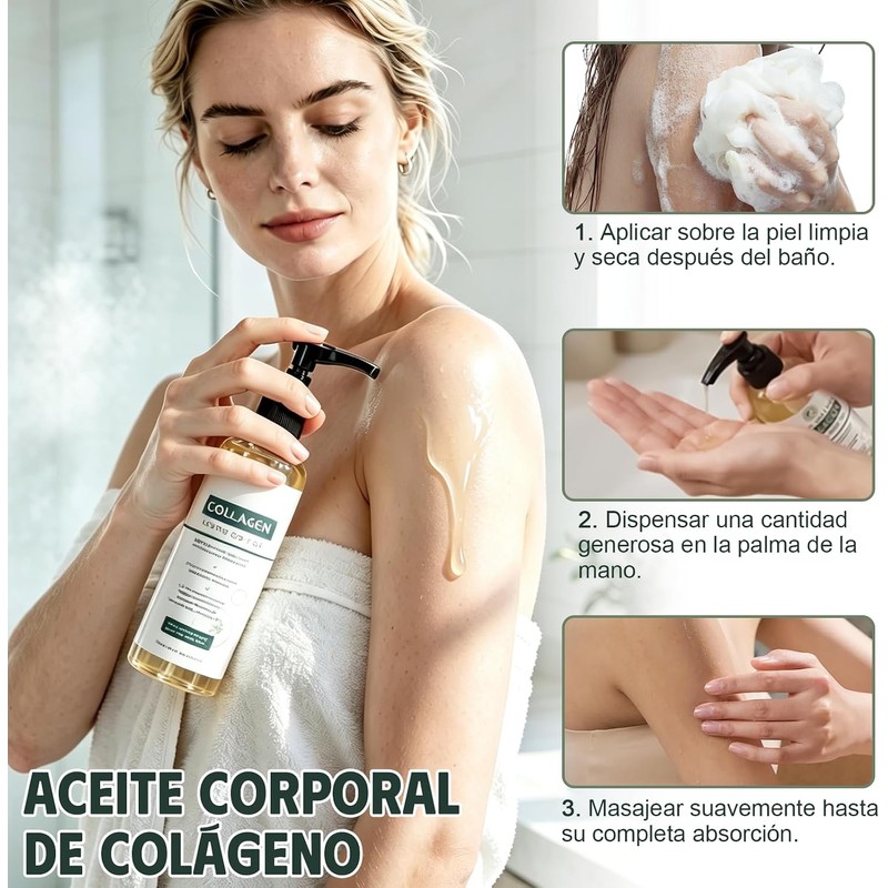 Aceite Corporal Reafirmante con Colágeno para el Cuerpo y Después