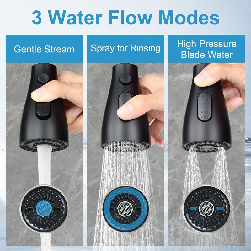 Beati Faucet Replacement Kitchen Faucet Head for WEWE-FORIOUS-Qomolangma-VFAUOSIT-BASDEHEN-WOWOW-VCCUCINE Pull Out/Down