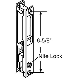Wynn Hardware Premium Pan-Am Flush Mount Lock Set for Sliding Glass Doors | Sliding Door Lock (White)