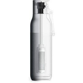 LARQ Filtered Water Bottle: Insulated, Stainless Steel, Nano Zero Technology, Filters (Granite White) - Size:  25 Ounces , Color: Obsidian Black