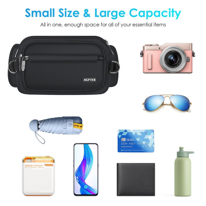 AGPTEK Bum Bag, Large Capacity Waist Fanny Pack for Men